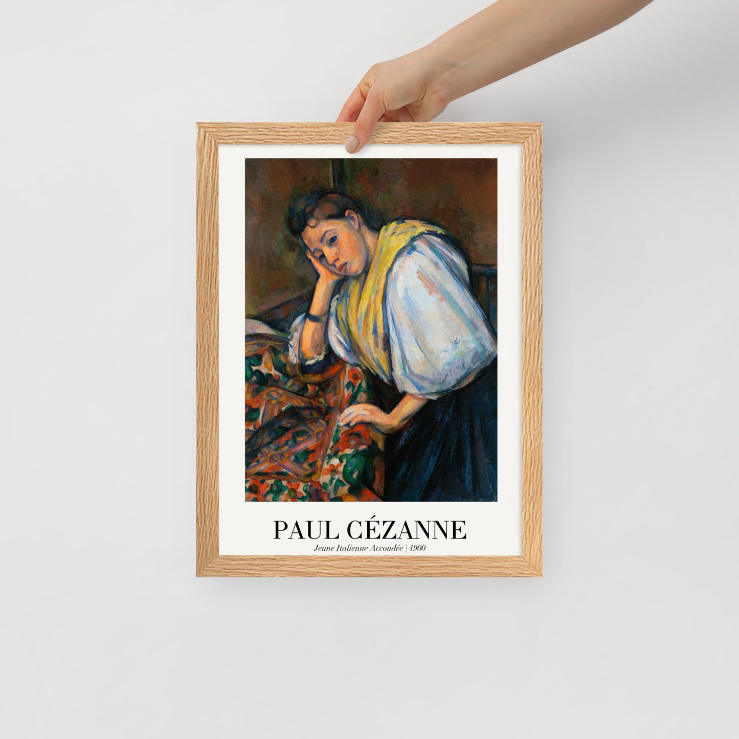Young Italian girl leaning on her elbows