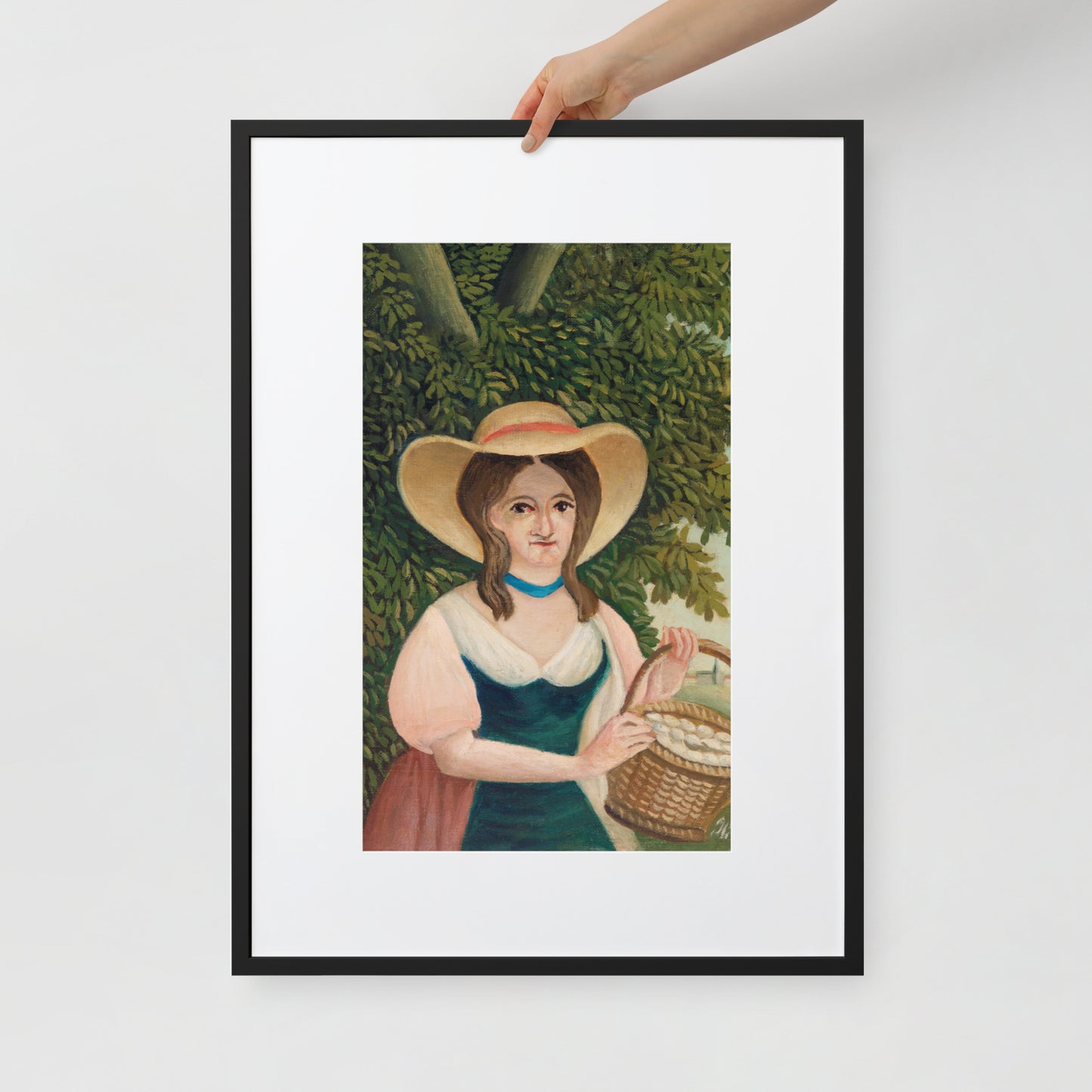 Woman with Basket of Eggs