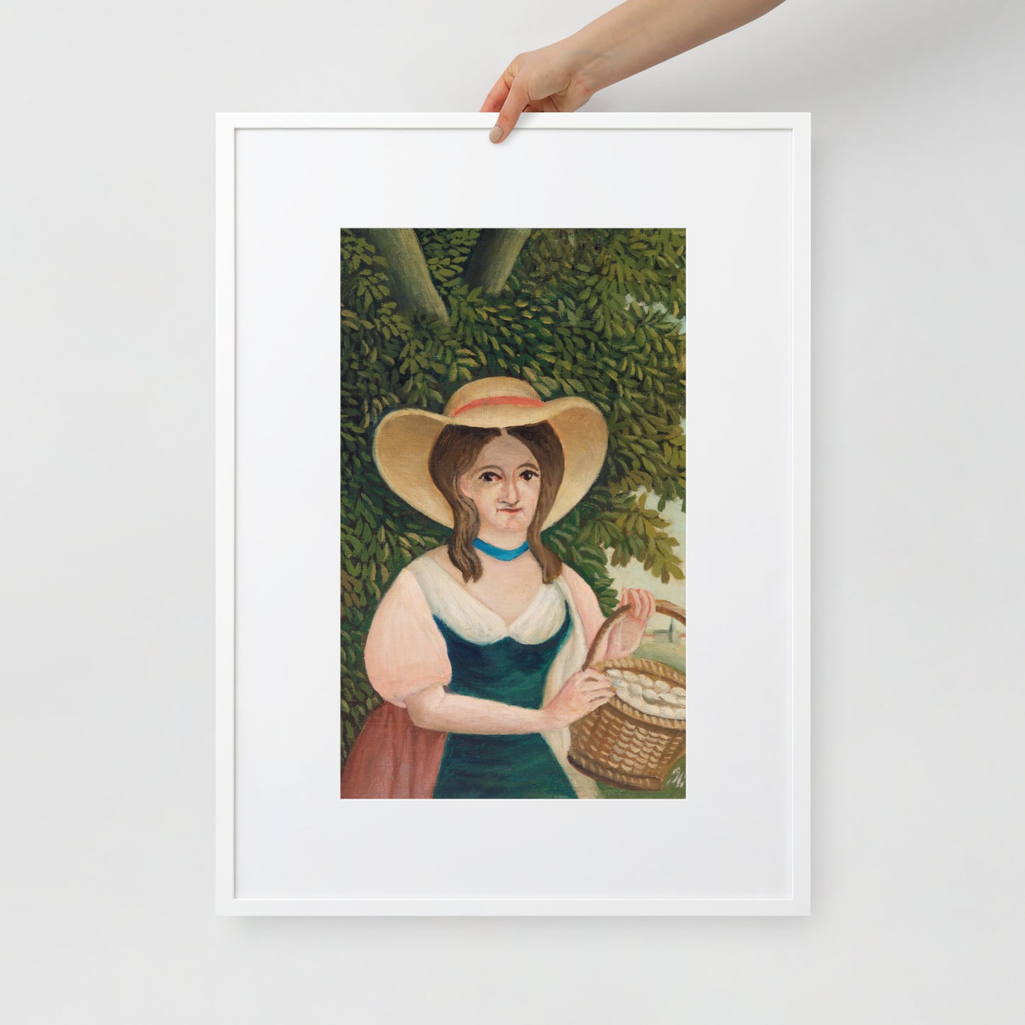 Woman with Basket of Eggs